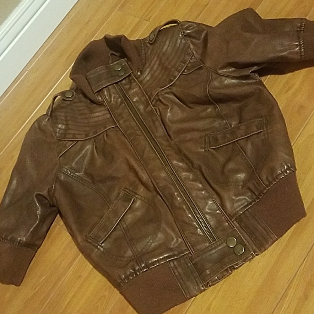 Marilyn & Me brown leather jacket